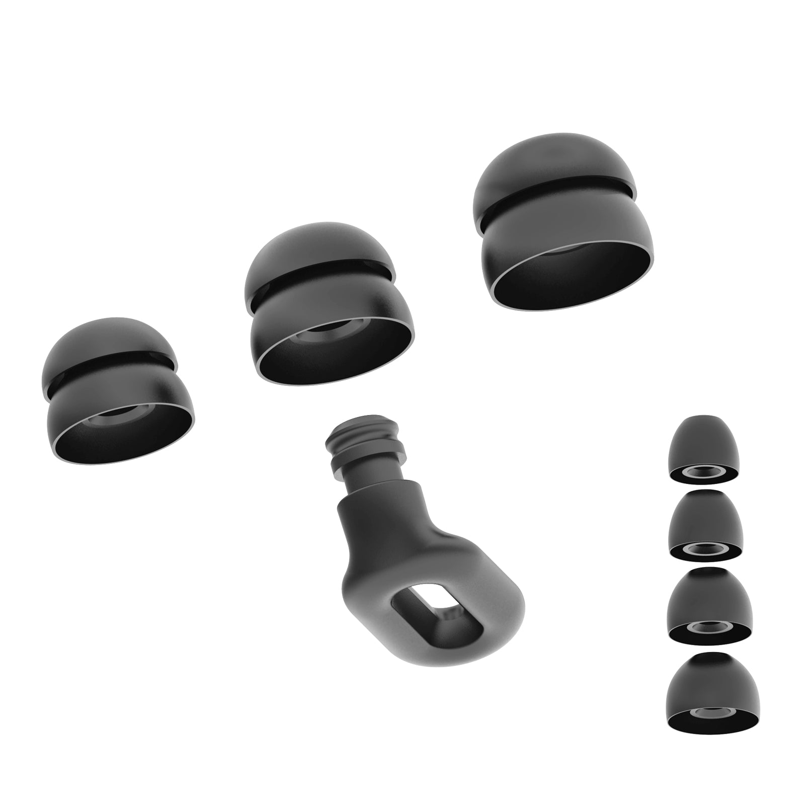 Saccater Focus Plus Earplugs for Deep Focus, Comfy Sleep - black