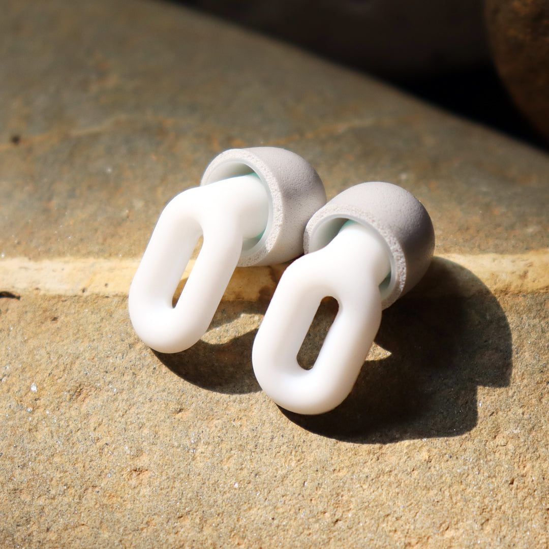 Saccater Focus Max Noise-reducing Earplugs - Ideal for comfy sleep, calm, stillness, travel, work safe, and hearing protection - with 3 type tips of Zen-Core foam tip, double-tip, and standard tip - up to SNR 30dB