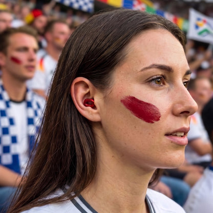 The Stadium Kit: Safer Volume, Better Game - Saccater Moment Earplugs + Link Cord + Double-tip Ear Tips for Match Day